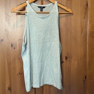 Banana Republic Factory Aqua/Blue/Green 100% Linen Knit Tank Top  Size L 19"x25"